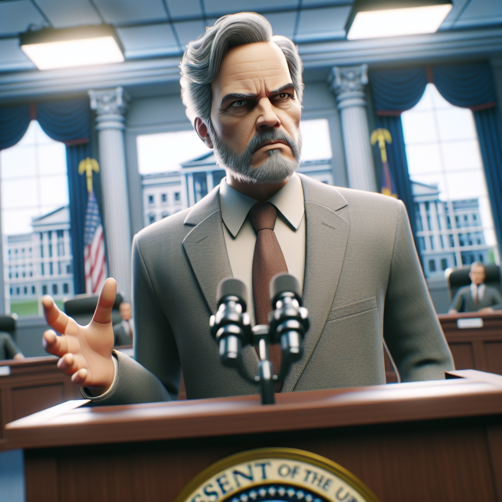 Senator S1R confronts Policy Director BBanks during a heated debate.